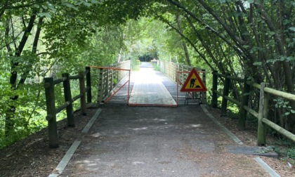 Lavori al ponticello di via Marx
