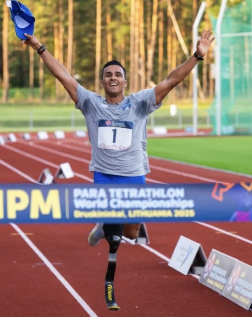 Irbin Vicco, primo campione mondiale Para Tetrathlon