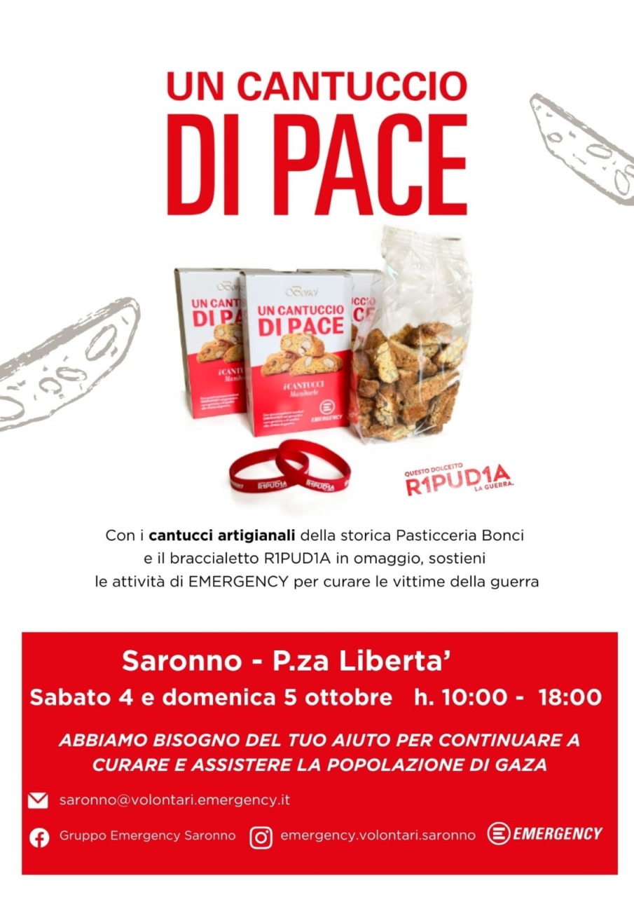 “Un cantuccio di pace” per sostenere Emergency a Gaza