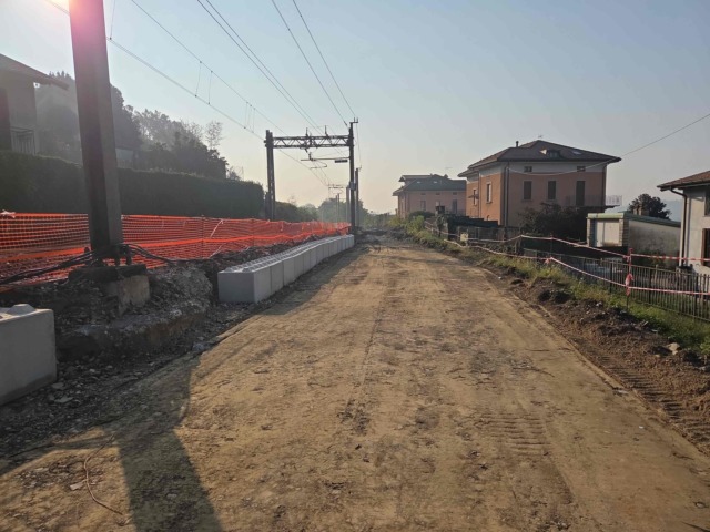 Procedono i lavori per il raddoppio ferroviario della linea Gemonio-Cittiglio