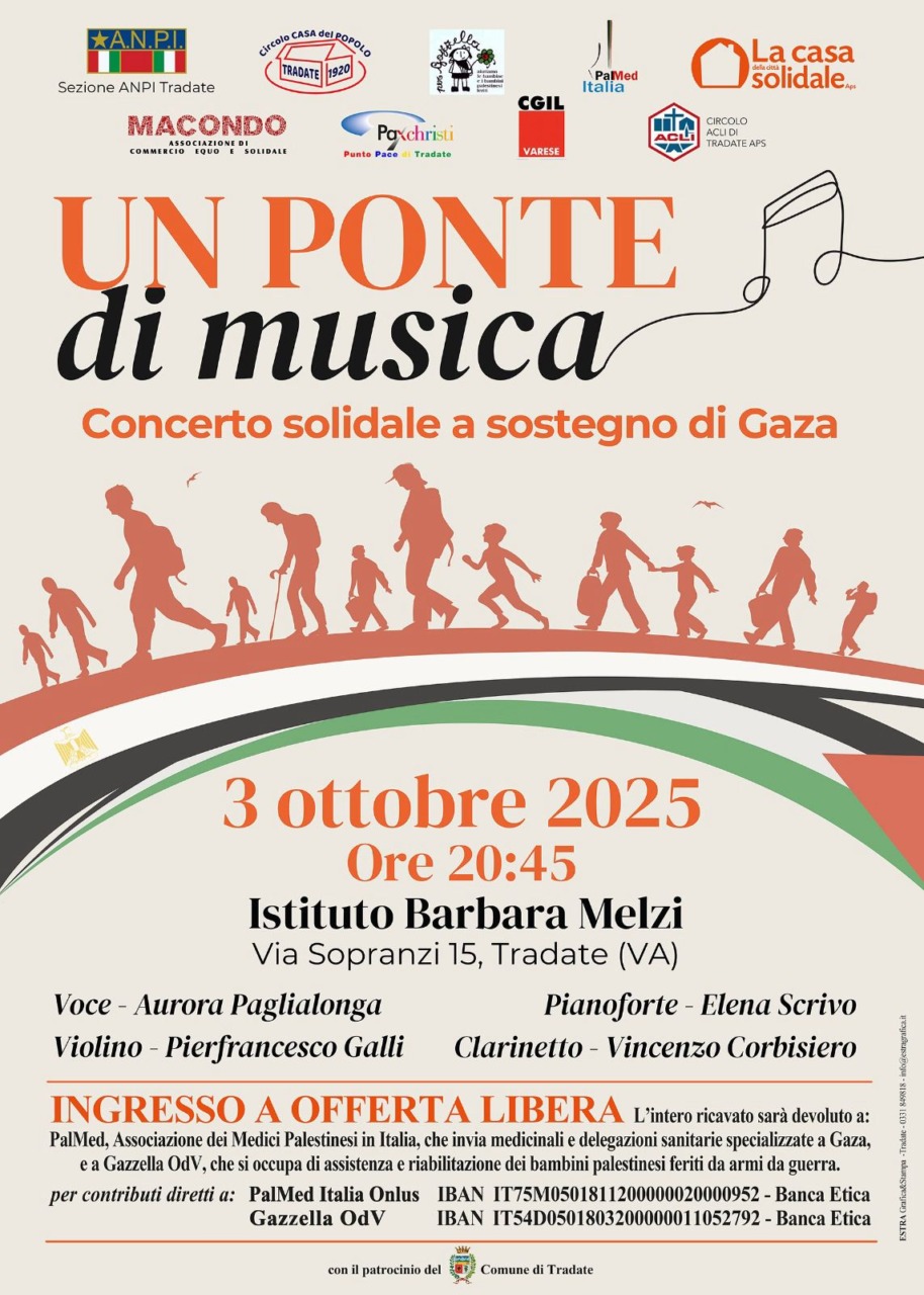 Un concerto per Gaza nelle sale della Melzi
