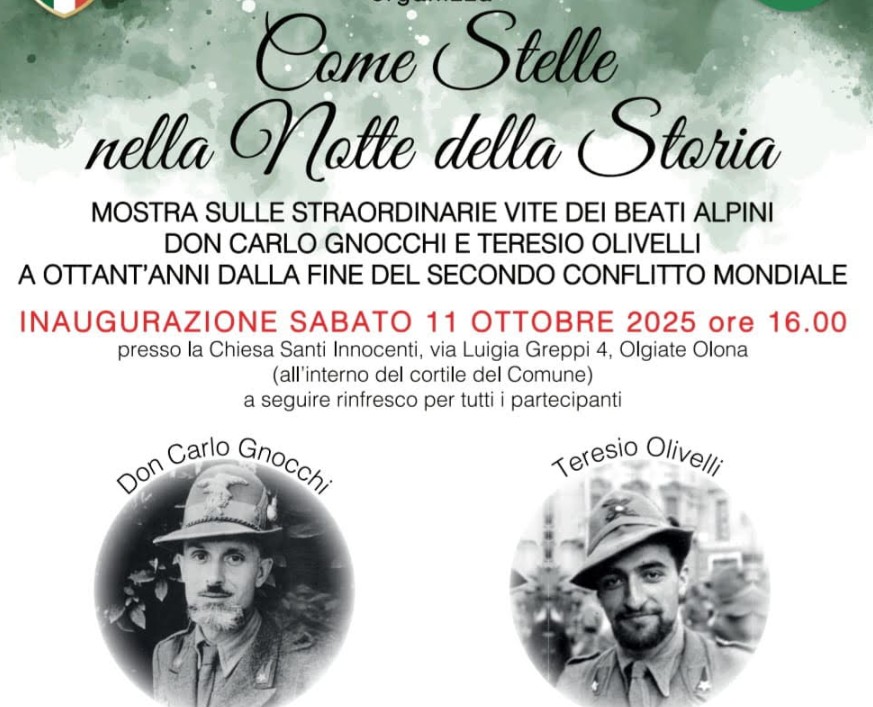 Una mostra sui beati don Carlo Gnocchi e Teresio Olivelli a Olgiate Olona