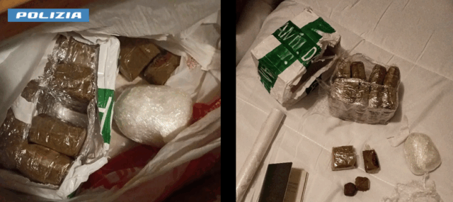 Pusher in monopattino trovato con cocaina e hashish