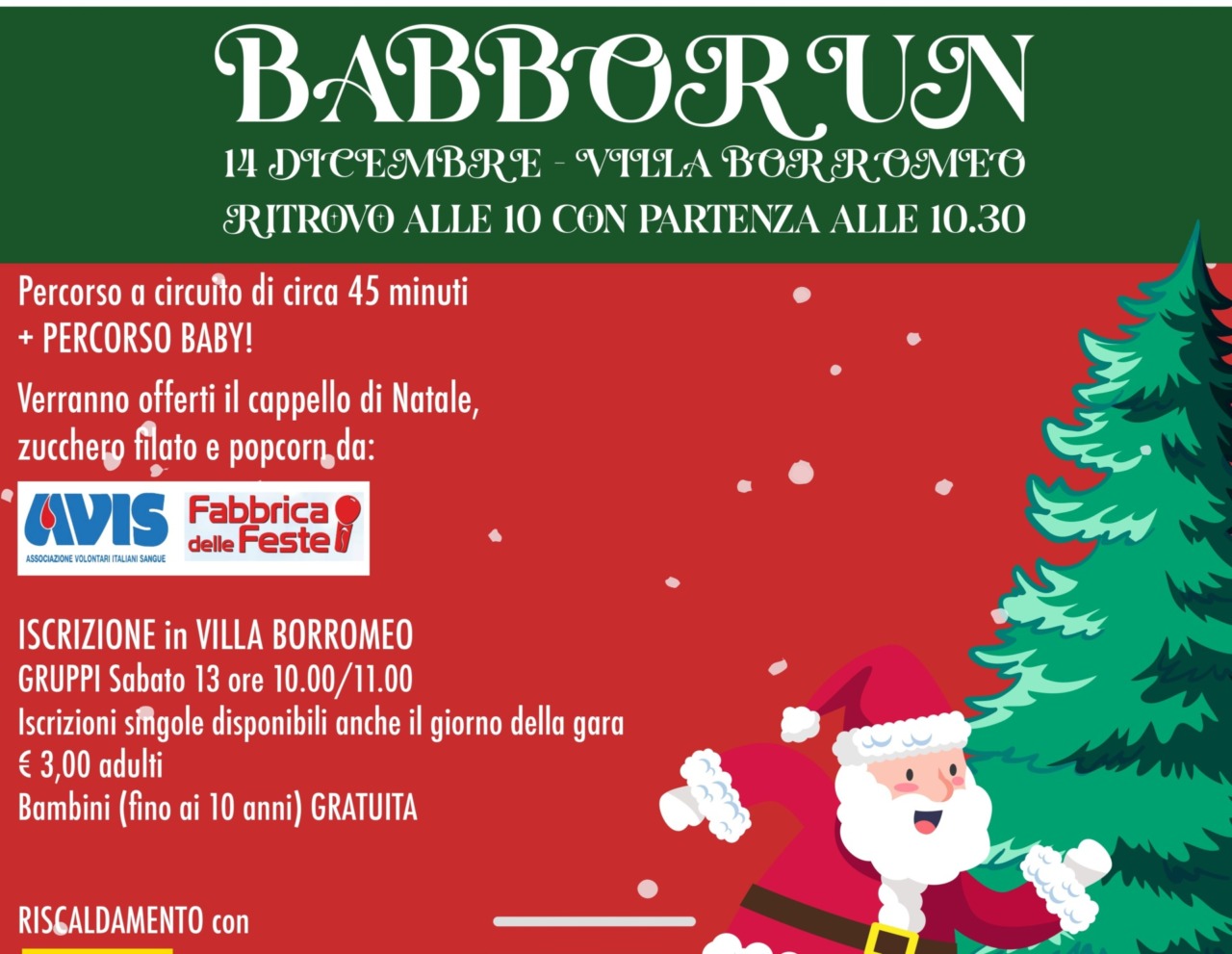 Pronti a correre la Babbo Run