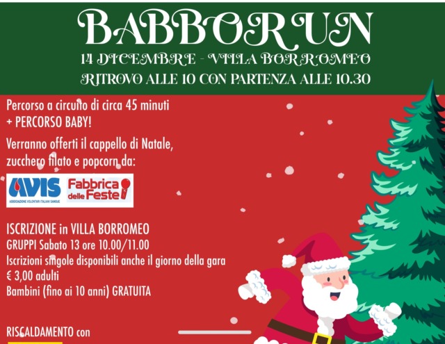 Pronti a correre la Babbo Run