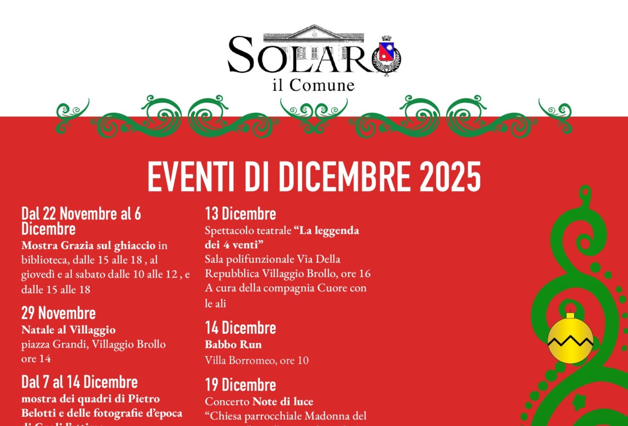 Aspettando Natale: i prossimi appuntamenti