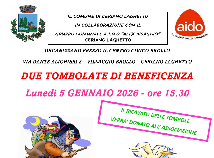 Si gioca a tombola per beneficenza