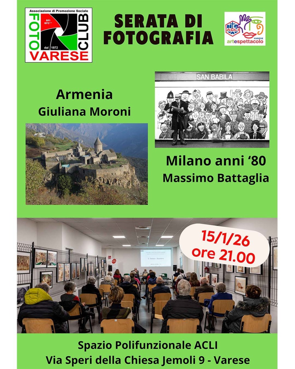Serata di fotografia con Giuliana Moroni e Massimo Battaglia