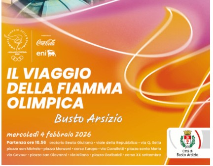 Il viaggio della Fiamma Olimpica arriva a Busto Arsizio