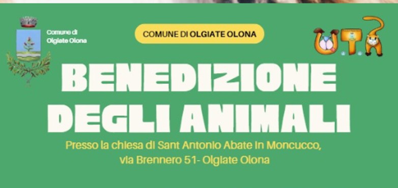 A Olgiate Olona torna la Benedizione degli animali per Sant’Antonio Abate