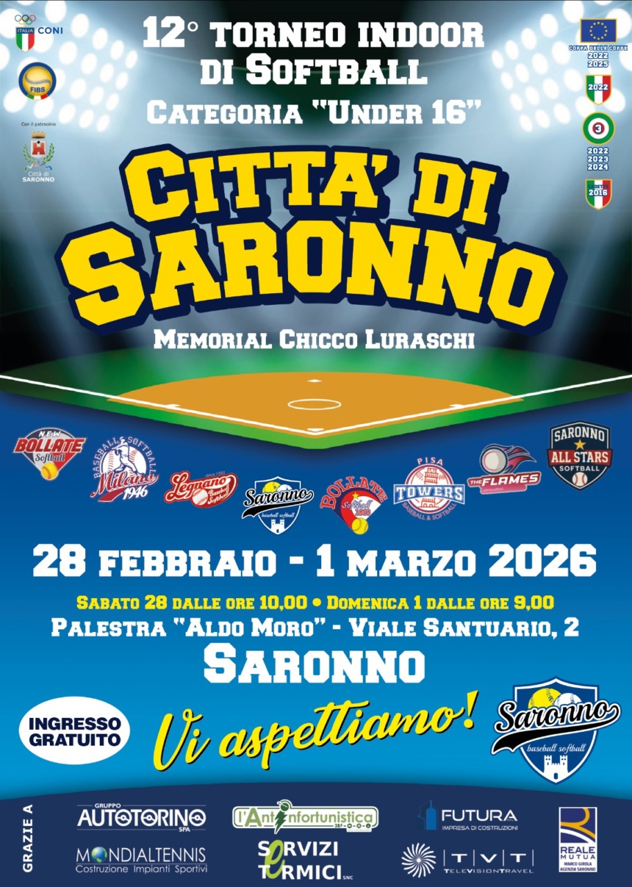 Tutto pronto per il 12° torneo Softball Città di Saronno