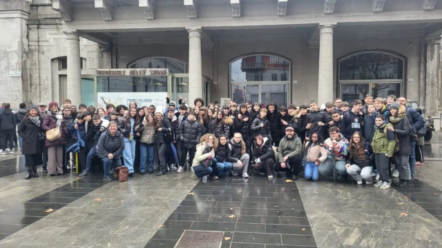 Gli studenti della scuola Leonardo da Vinci al Memoriale della Shoah