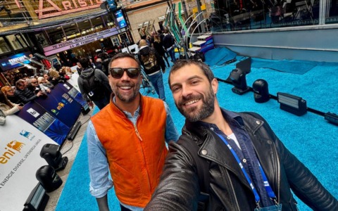 Al Festival con il suo drone e Brumotti