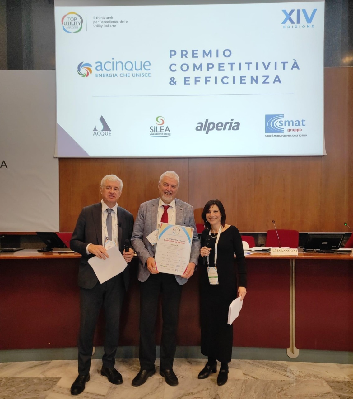 Acinque premiata fra le eccellenze italiane