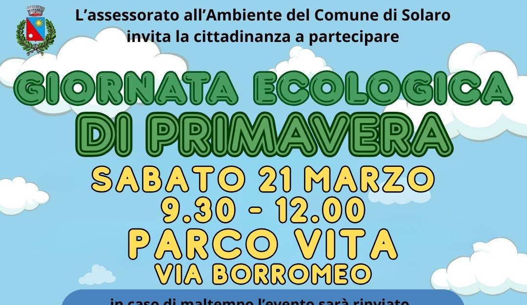Giornata ecologica di primavera al parco vita