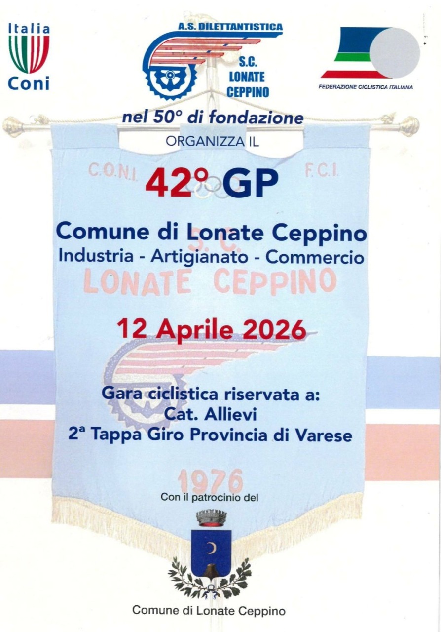 Allievi in corsa domenica per il 42esimo GP di Lonate