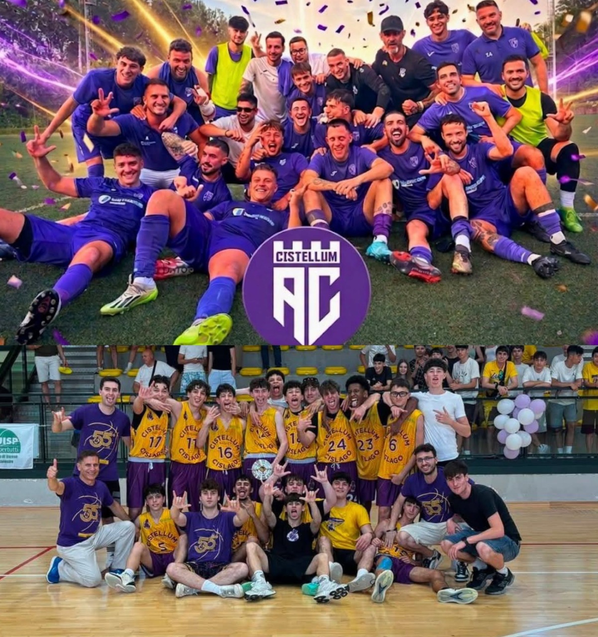 Weekend di festa per la Cistellum: il calcio vola in Prima Categoria, il basket U17 campione provinciale