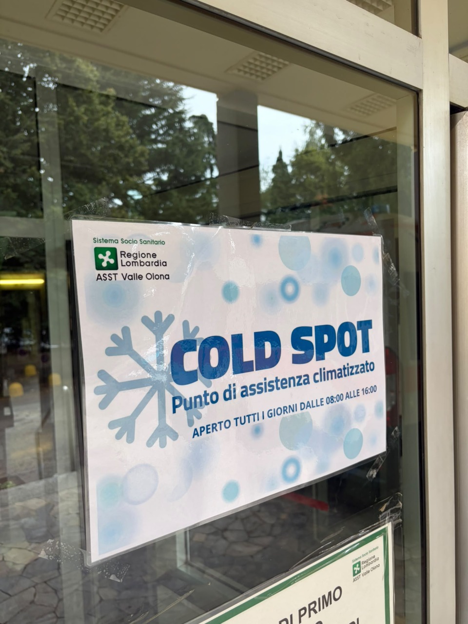 Emergenza caldo, a Somma Lombardo nasce il primo Cold Spot di ASST Valle Olona