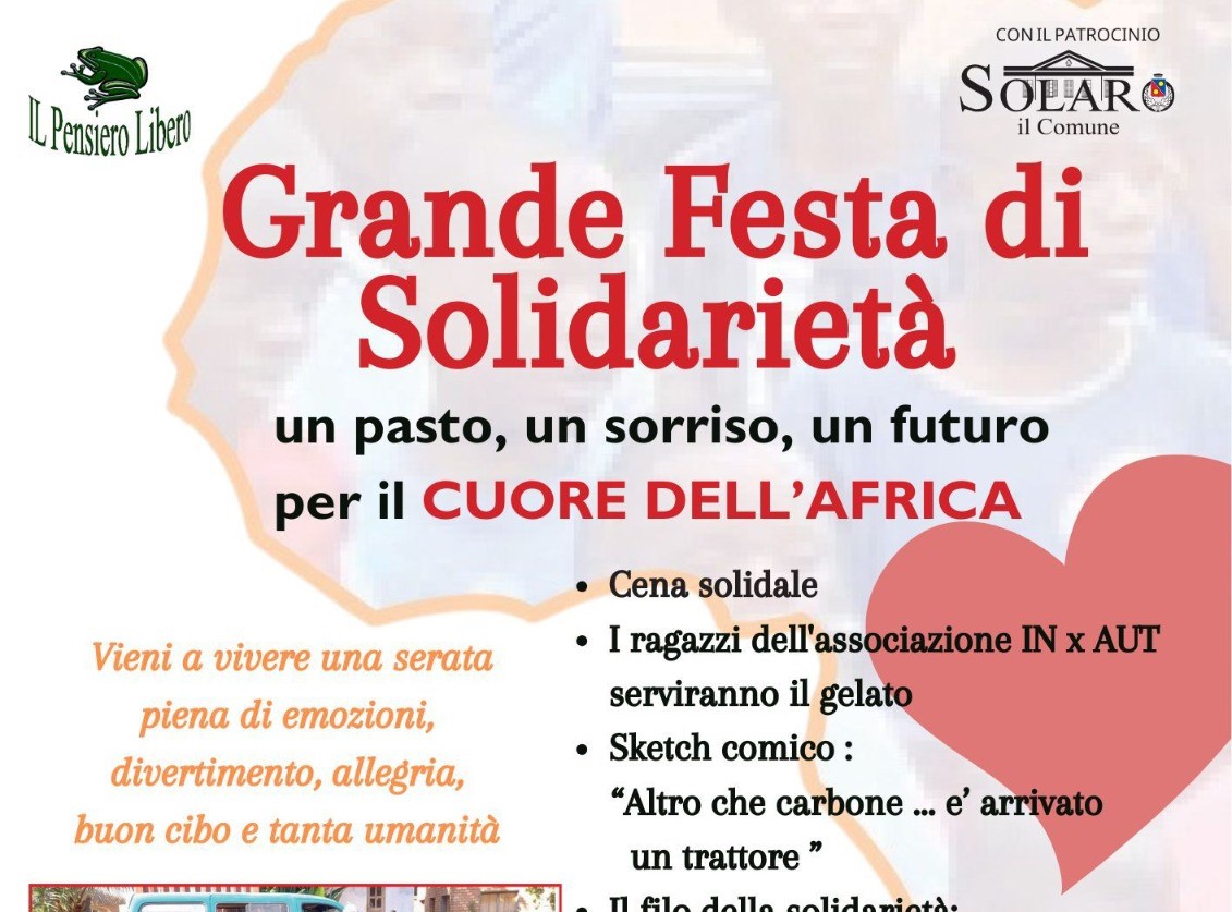 Grande festa di solidarietà per il futuro dei bambini centrafricani