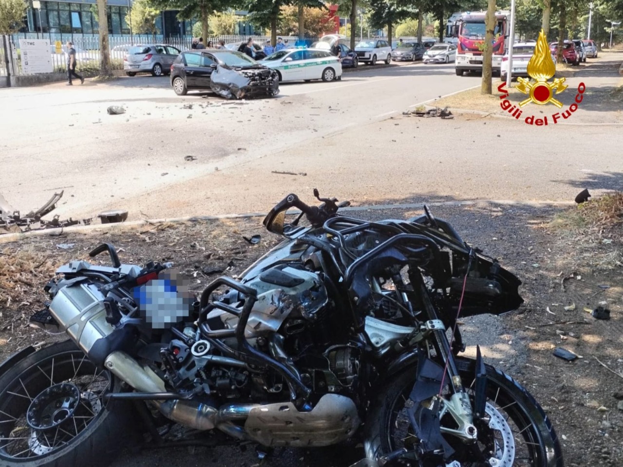 Scontro auto-moto a Busto, 65enne in ospedale