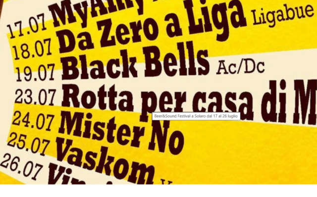 Beer&Sound festival si replica nel fine settimana