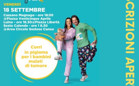 Pigiama Run 2026, a Sesto Calende la corsa solidale per sostenere l’Oncoematologia Pediatrica del Del Ponte