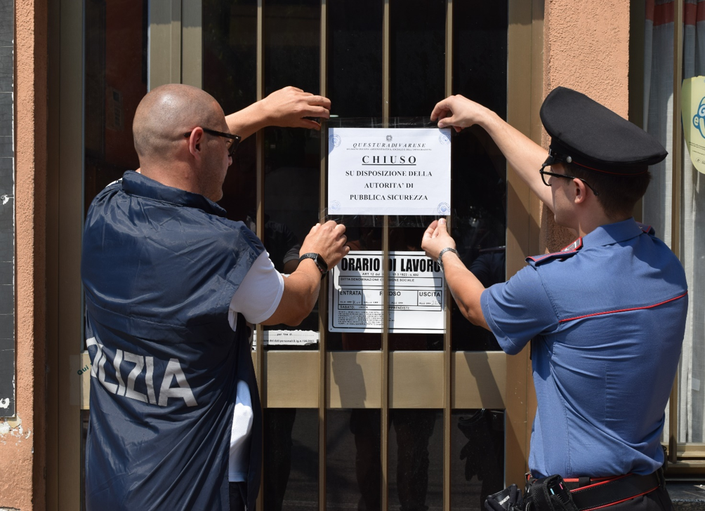 Il Questore chiude il bar per una settimana