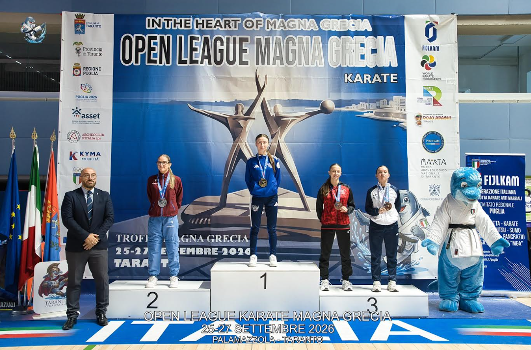 La saronnese Alessandra Bossi oro all’Open League Taranto di karate