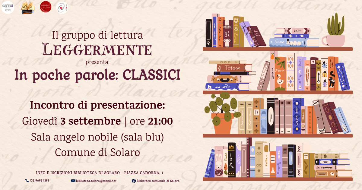 Riparte il gruppo di lettura Leggermente