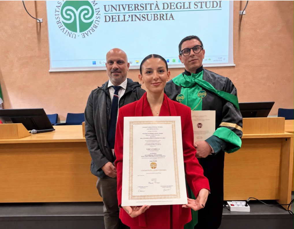 Prima laurea (con lode) in Tecniche della prevenzione nell’ambiente e nei luoghi di lavoro